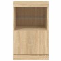 Aparador con luces LED roble Sonoma 41x37x67 cm de , Aparadores - Ref: Foro24-836681, Precio: 62,79 €, Descuento: %