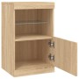 Aparador con luces LED roble Sonoma 41x37x67 cm de , Aparadores - Ref: Foro24-836681, Precio: 62,79 €, Descuento: %