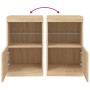Aparador con luces LED roble Sonoma 41x37x67 cm de , Aparadores - Ref: Foro24-836681, Precio: 62,79 €, Descuento: %