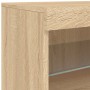 Aparador con luces LED roble Sonoma 41x37x67 cm de , Aparadores - Ref: Foro24-836681, Precio: 62,79 €, Descuento: %