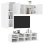 Muebles de TV de pared 4 piezas madera de ingeniería blanco de , Muebles TV - Ref: Foro24-3216532, Precio: 180,92 €, Descuent...
