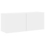 Muebles de TV de pared 4 piezas madera de ingeniería blanco de , Muebles TV - Ref: Foro24-3216532, Precio: 180,92 €, Descuent...