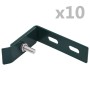 Conector de esquina para pared 10 sets verde de vidaXL, Accesorios para rejas y vallas - Ref: Foro24-144502, Precio: 26,93 €,...