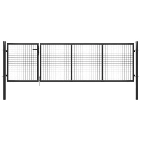 Anthrazitgraues Gartentor aus Stahl 350x75 cm von vidaXL, Gartentore - Ref: Foro24-144322, Preis: 292,67 €, Rabatt: %