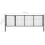 Anthrazitgraues Gartentor aus Stahl 350x75 cm von vidaXL, Gartentore - Ref: Foro24-144322, Preis: 292,67 €, Rabatt: %