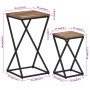 Mesas auxiliares 2 piezas teca reciclada maciza de , Mesitas de noche - Ref: Foro24-358524, Precio: 67,22 €, Descuento: %