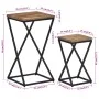 Mesas auxiliares 2 piezas teca reciclada maciza de , Mesitas de noche - Ref: Foro24-358524, Precio: 67,02 €, Descuento: %