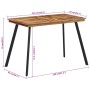 Mesa de comedor madera maciza de teca 120x62x76 cm de , Mesas de cocina y de comedor - Ref: Foro24-358530, Precio: 153,95 €, ...
