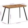 Mesa de comedor madera maciza de teca 120x62x76 cm de , Mesas de cocina y de comedor - Ref: Foro24-358530, Precio: 151,70 €, ...