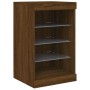Aparador con luces LED roble marrón 41x37x67 cm de , Aparadores - Ref: Foro24-836727, Precio: 51,92 €, Descuento: %