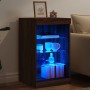 Aparador con luces LED roble marrón 41x37x67 cm de , Aparadores - Ref: Foro24-836727, Precio: 51,92 €, Descuento: %