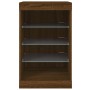 Aparador con luces LED roble marrón 41x37x67 cm de , Aparadores - Ref: Foro24-836727, Precio: 51,92 €, Descuento: %