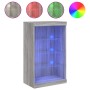 Aparador con luces LED gris Sonoma 60,5x37x100 cm de , Aparadores - Ref: Foro24-836712, Precio: 70,51 €, Descuento: %