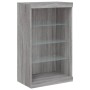 Aparador con luces LED gris Sonoma 60,5x37x100 cm de , Aparadores - Ref: Foro24-836712, Precio: 70,51 €, Descuento: %