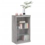 Aparador con luces LED gris Sonoma 60,5x37x100 cm de , Aparadores - Ref: Foro24-836712, Precio: 70,51 €, Descuento: %