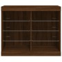 Aparador con luces LED roble marrón 81x37x67 cm de , Aparadores - Ref: Foro24-836706, Precio: 76,79 €, Descuento: %