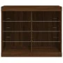 Sideboard with LED lights brown oak 81x37x67 cm by , Sideboards - Ref: Foro24-836706, Price: 75,87 €, Discount: %