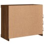 Aparador con luces LED roble marrón 81x37x67 cm de , Aparadores - Ref: Foro24-836706, Precio: 76,79 €, Descuento: %