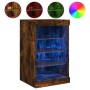 Aparador con luces LED roble ahumado 41x37x67 cm de , Aparadores - Ref: Foro24-836725, Precio: 54,83 €, Descuento: %