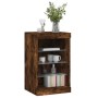 Aparador con luces LED roble ahumado 41x37x67 cm de , Aparadores - Ref: Foro24-836725, Precio: 54,83 €, Descuento: %