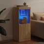 Aparador con luces LED roble Sonoma 41x37x100 cm de , Aparadores - Ref: Foro24-836688, Precio: 91,85 €, Descuento: %