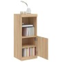 Aparador con luces LED roble Sonoma 41x37x100 cm de , Aparadores - Ref: Foro24-836688, Precio: 91,85 €, Descuento: %