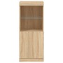 Aparador con luces LED roble Sonoma 41x37x100 cm de , Aparadores - Ref: Foro24-836688, Precio: 91,85 €, Descuento: %