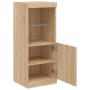 Aparador con luces LED roble Sonoma 41x37x100 cm de , Aparadores - Ref: Foro24-836688, Precio: 91,85 €, Descuento: %