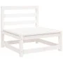 Sofá jardín sin reposabrazos madera de pino blanco 70x70x67 cm de , Sofás modulares de exterior - Ref: Foro24-837915, Precio:...