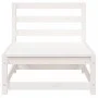Sofá jardín sin reposabrazos madera de pino blanco 70x70x67 cm de , Sofás modulares de exterior - Ref: Foro24-837915, Precio:...