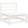 Sofás jardín sin reposabrazos 3 uds madera blanco 70x70x67 cm de , Sofás modulares de exterior - Ref: Foro24-837929, Precio: ...