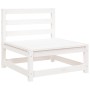 Sofás jardín sin reposabrazos 3 uds madera blanco 70x70x67 cm de , Sofás modulares de exterior - Ref: Foro24-837929, Precio: ...