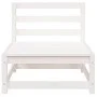 Sofás jardín sin reposabrazos 3 uds madera blanco 70x70x67 cm de , Sofás modulares de exterior - Ref: Foro24-837929, Precio: ...