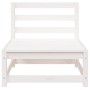 Sofás jardín sin reposabrazos 3 uds madera blanco 70x70x67 cm de , Sofás modulares de exterior - Ref: Foro24-837929, Precio: ...