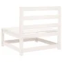 Sofás jardín sin reposabrazos 3 uds madera blanco 70x70x67 cm de , Sofás modulares de exterior - Ref: Foro24-837929, Precio: ...