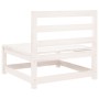 Sofás jardín sin reposabrazos 3 uds madera blanco 70x70x67 cm de , Sofás modulares de exterior - Ref: Foro24-837929, Precio: ...