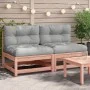 Garden sofas without armrests with cushions 2 units Douglas wood by , Modular outdoor sofas - Ref: Foro24-838091, Price: 142,...
