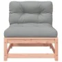 Garden sofas without armrests with cushions 2 units Douglas wood by , Modular outdoor sofas - Ref: Foro24-838091, Price: 142,...