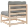 Sofás jardín sin reposabrazos con cojines 2 uds madera de pino de , Sofás modulares de exterior - Ref: Foro24-838085, Precio:...
