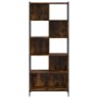 Estantería madera de ingeniería roble ahumado 72x28x172 cm de , Librerías y estanterías - Ref: Foro24-3213654, Precio: 94,42 ...