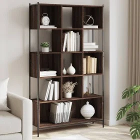 Oak brown engineered wood shelf 102x28x172 cm by , Bookcases and shelves - Ref: Foro24-3213661, Price: 133,61 €, Discount: %