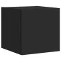 Muebles de TV de pared con luces LED 4 piezas negro de , Muebles TV - Ref: Foro24-3216882, Precio: 182,63 €, Descuento: %