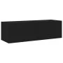 Muebles de TV de pared con luces LED 4 piezas negro de , Muebles TV - Ref: Foro24-3216882, Precio: 182,63 €, Descuento: %