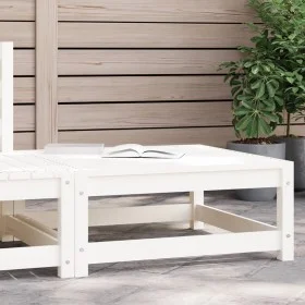Garden stool solid white pine wood 70x70x30 cm by , Modular outdoor sofas - Ref: Foro24-837936, Price: 46,67 €, Discount: %