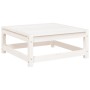 Taburete de jardín madera maciza de pino blanco 70x70x30 cm de , Sofás modulares de exterior - Ref: Foro24-837936, Precio: 47...