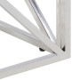 Mesa de centro acero inoxidable plateado y madera maciza acacia de , Mesas de centro - Ref: Foro24-349983, Precio: 178,95 €, ...