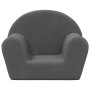 Sofá para niños felpa suave gris antracita de , Mobiliario para bebés y niños pequeños - Ref: Foro24-356982, Precio: 38,97 €,...