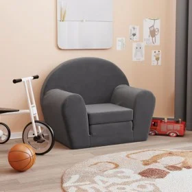 Anthracite gray soft plush children's sofa bed by , Baby and Toddler Furniture - Ref: Foro24-356994, Price: 47,42 €, Discount: %