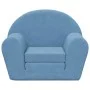 Sofá cama infantil felpa suave azul de , Mobiliario para bebés y niños pequeños - Ref: Foro24-356996, Precio: 45,40 €, Descue...