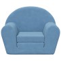 Sofá cama infantil felpa suave azul de , Mobiliario para bebés y niños pequeños - Ref: Foro24-356996, Precio: 46,05 €, Descue...